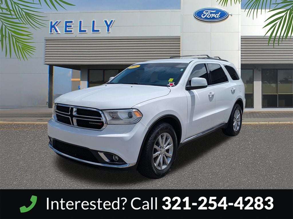 2016 Dodge Durango SXT in Bright White Clearcoat — front three-quarter view