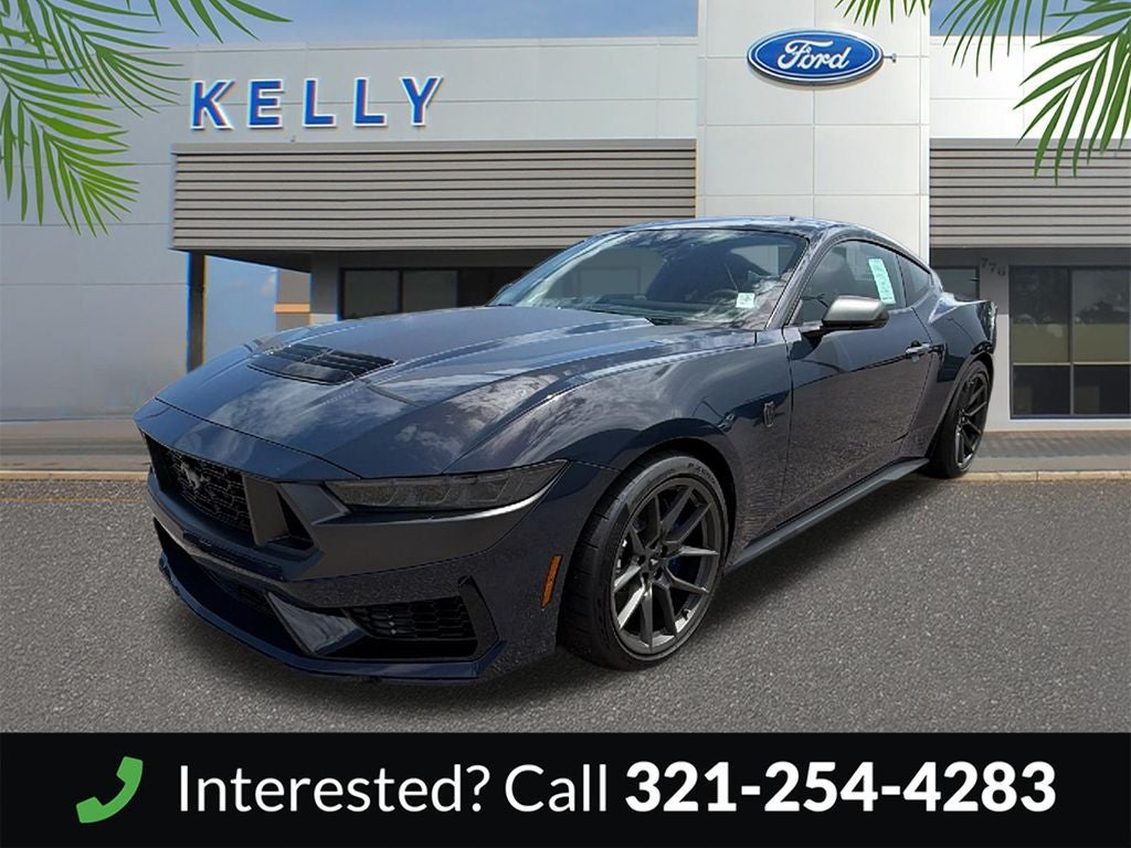 2026 Ford Mustang Dark Horse in Blue Ember Metallic — front three-quarter view