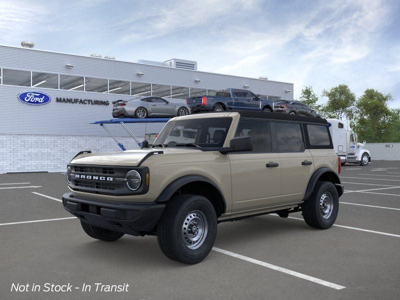 2026 Ford Bronco Base in Desert Sand — front three-quarter view