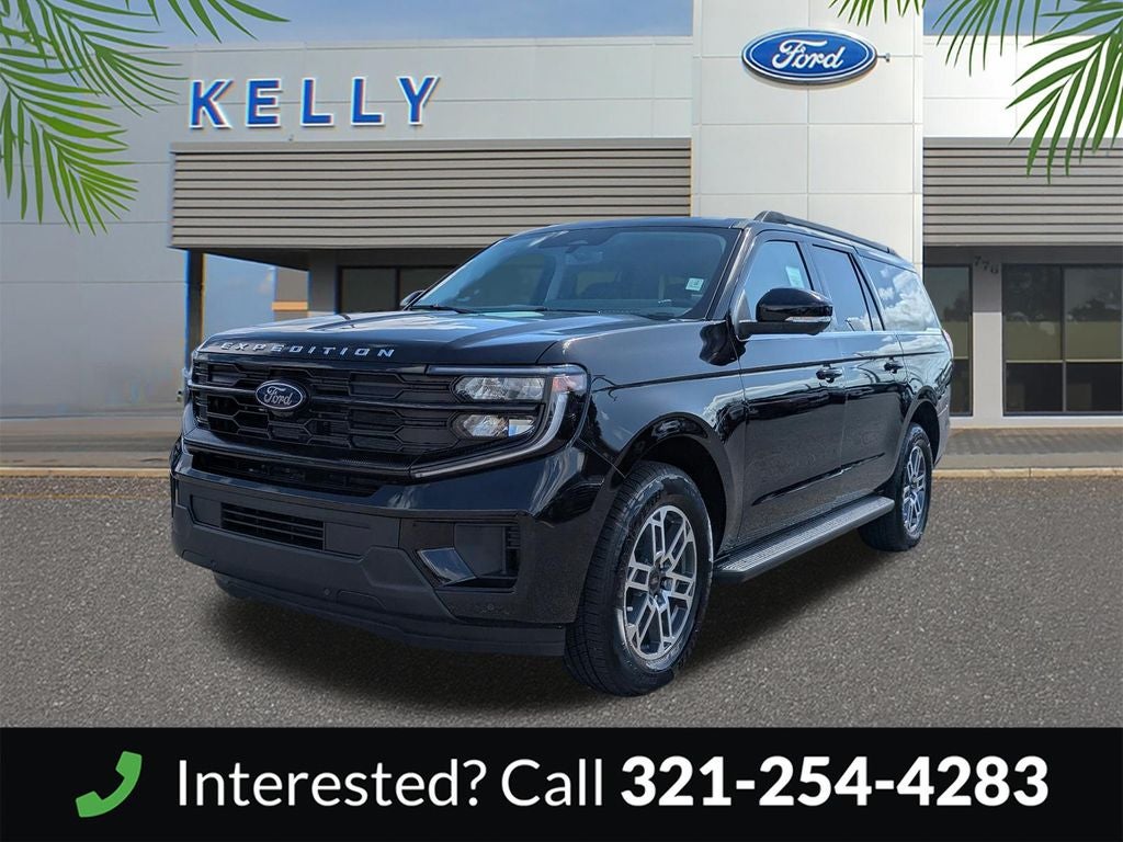2026 Ford Expedition Max Active in Agate Black Metallic — front three-quarter view