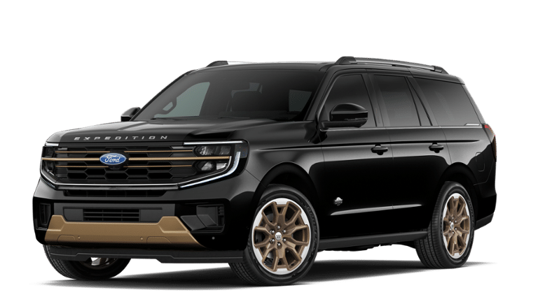 2027 Ford Expedition King Ranch in Black — front three-quarter view
