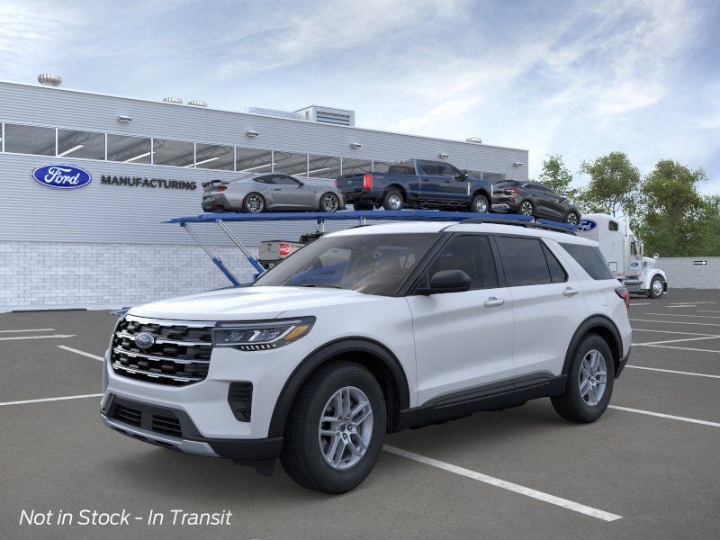 2026 Ford Explorer Active in White Metallic — front three-quarter view