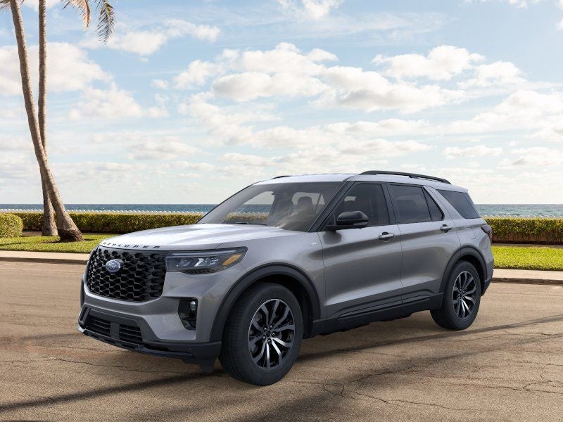 2026 Ford Explorer ST-Line in Gray Metallic — front three-quarter view