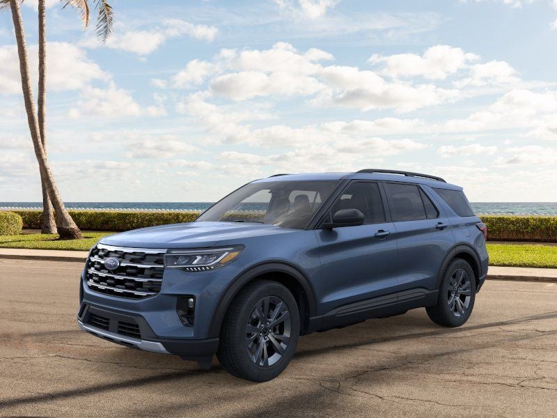 2026 Ford Explorer Active in Vapor Blue Metallic — front three-quarter view