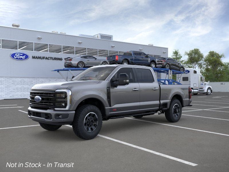 2026 Ford F-250SD Platinum in Gray Metallic — front three-quarter view
