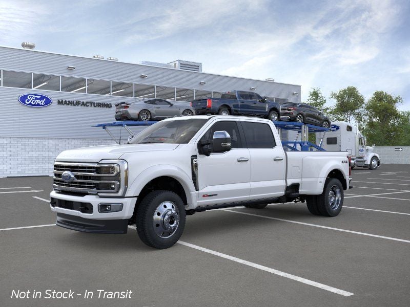 2026 Ford F-450SD Platinum DRW in White Metallic — front three-quarter view