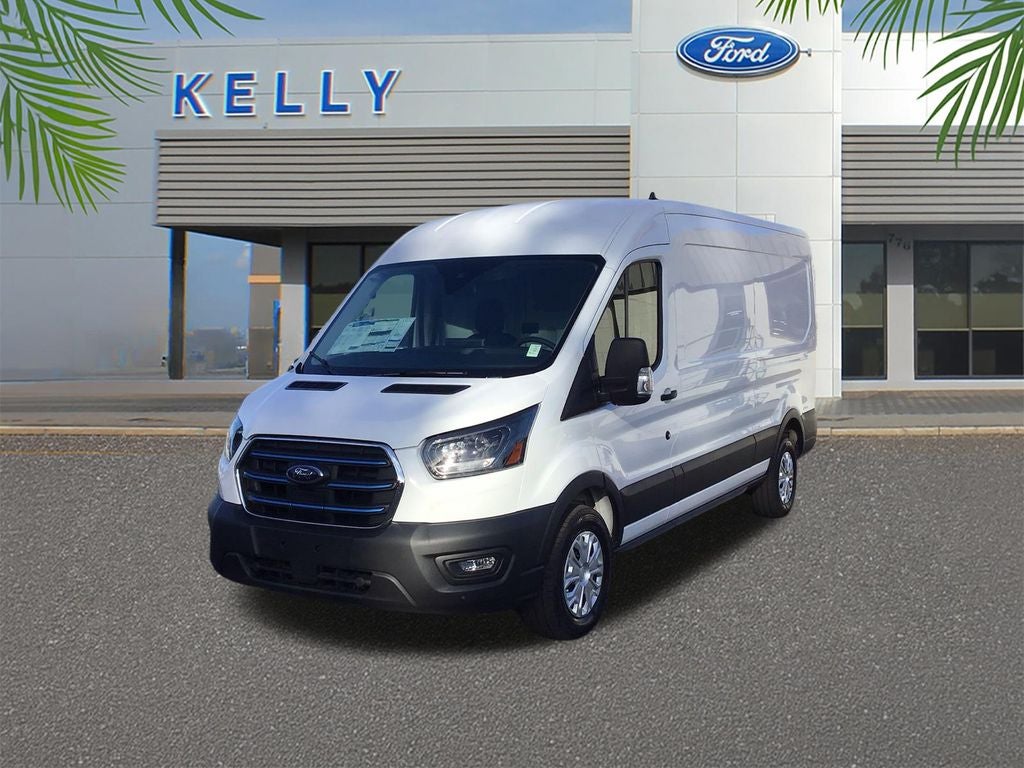 2025 Ford E-Transit-350 Base in Oxford White — front three-quarter view