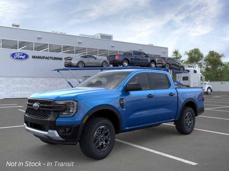 2026 Ford Ranger XLT in Blue Metallic — front three-quarter view