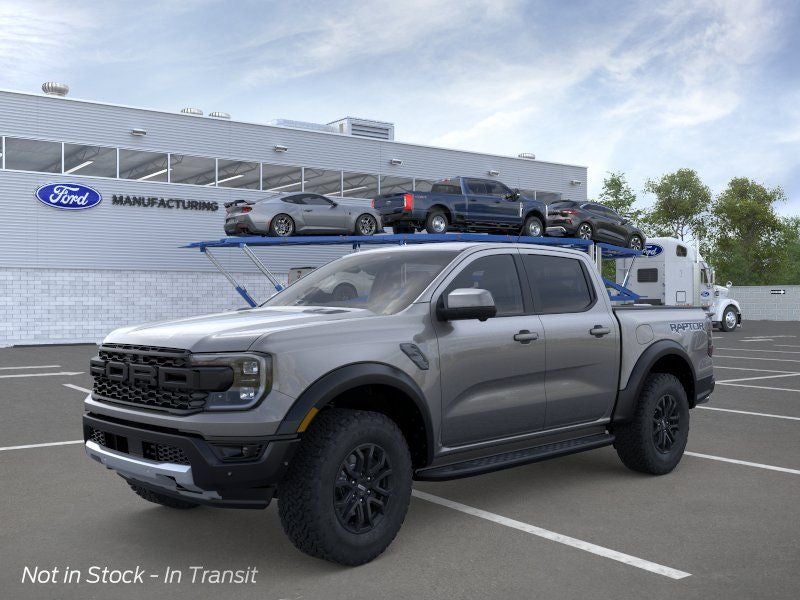2026 Ford Ranger Raptor in Carbonized Gray Metallic — front three-quarter view