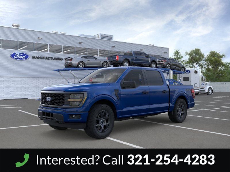 2026 Ford F-150 STX in Blue Metallic — front three-quarter view