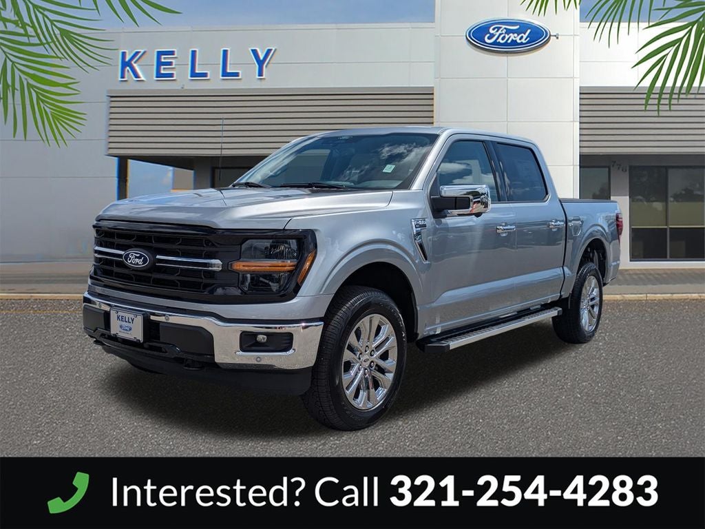 2026 Ford F-150 XLT in Iconic Silver Metallic — front three-quarter view