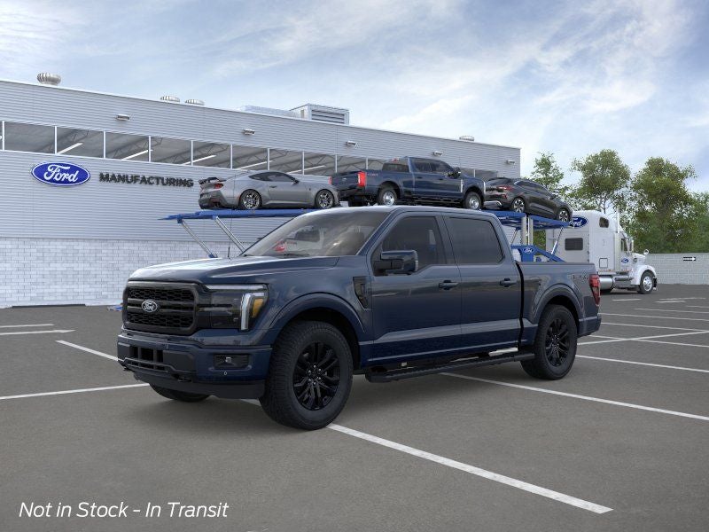 2026 Ford F-150 Lariat in Antimatter Blue Metallic — front three-quarter view