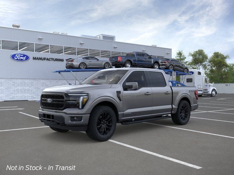 2026 Ford F-150 Lariat in Gray Metallic — front three-quarter view