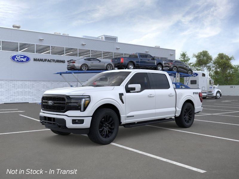 2026 Ford F-150 Lariat in Star White Metallic Tri-Coat — front three-quarter view
