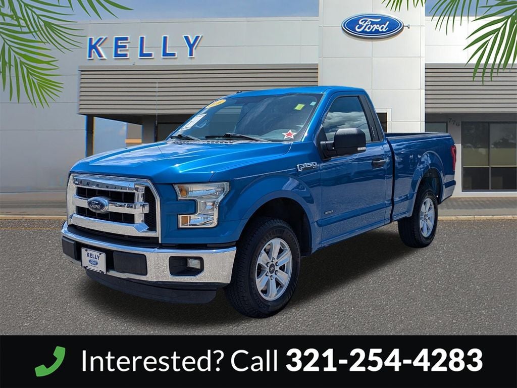 2016 Ford F-150 XLT in Blue Flame Metallic — front three-quarter view