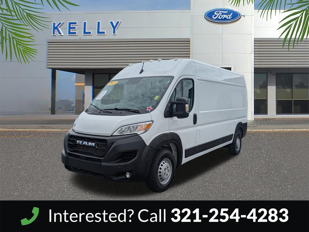 2025 RAM ProMaster 2500 High Roof in Bright White Clearcoat — front three-quarter view