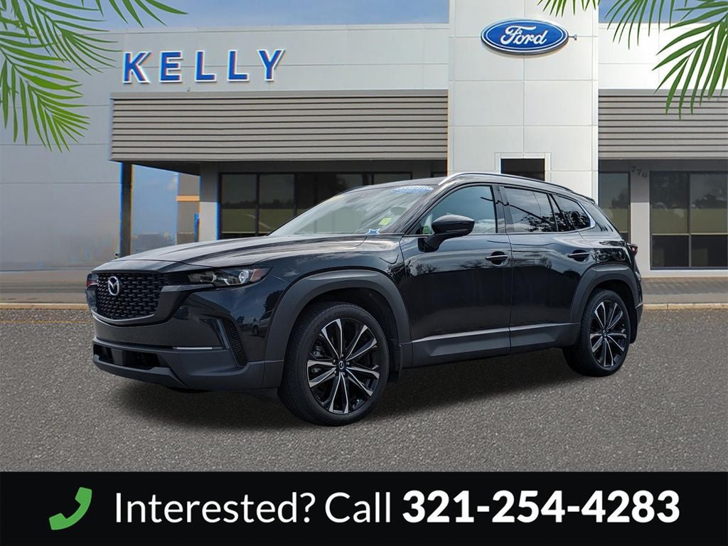 2024 Mazda Mazda CX-50 2.5 S Premium Plus Package in Jet Black Mica — front three-quarter view