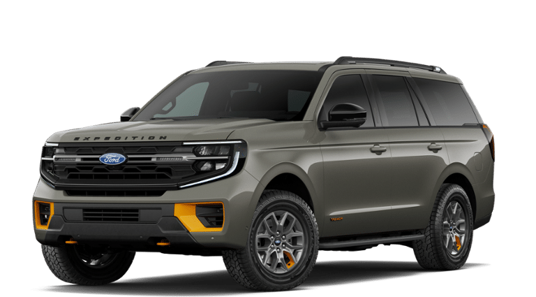 2027 Ford Expedition Tremor in Marsh Gray — front three-quarter view