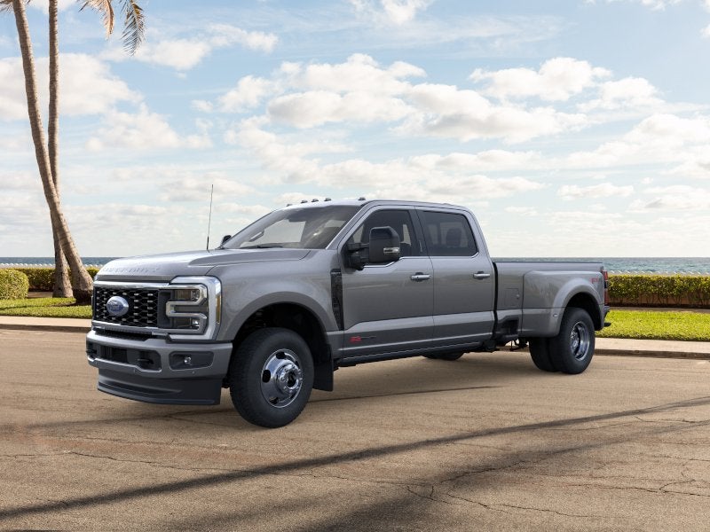 2026 Ford Super Duty F-350 Platinum in Carbonized Gray Metallic — front three-quarter view