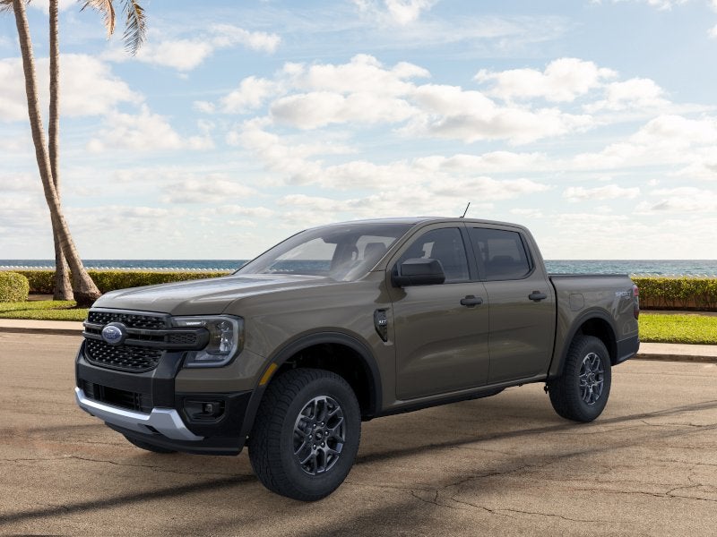 2026 Ford Ranger XLT in Marsh Gray — front three-quarter view